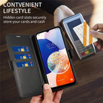 Til Samsung Galaxy A37 5G Etui Side Magnetlås RFID-blokerende Telefonpung i Læder