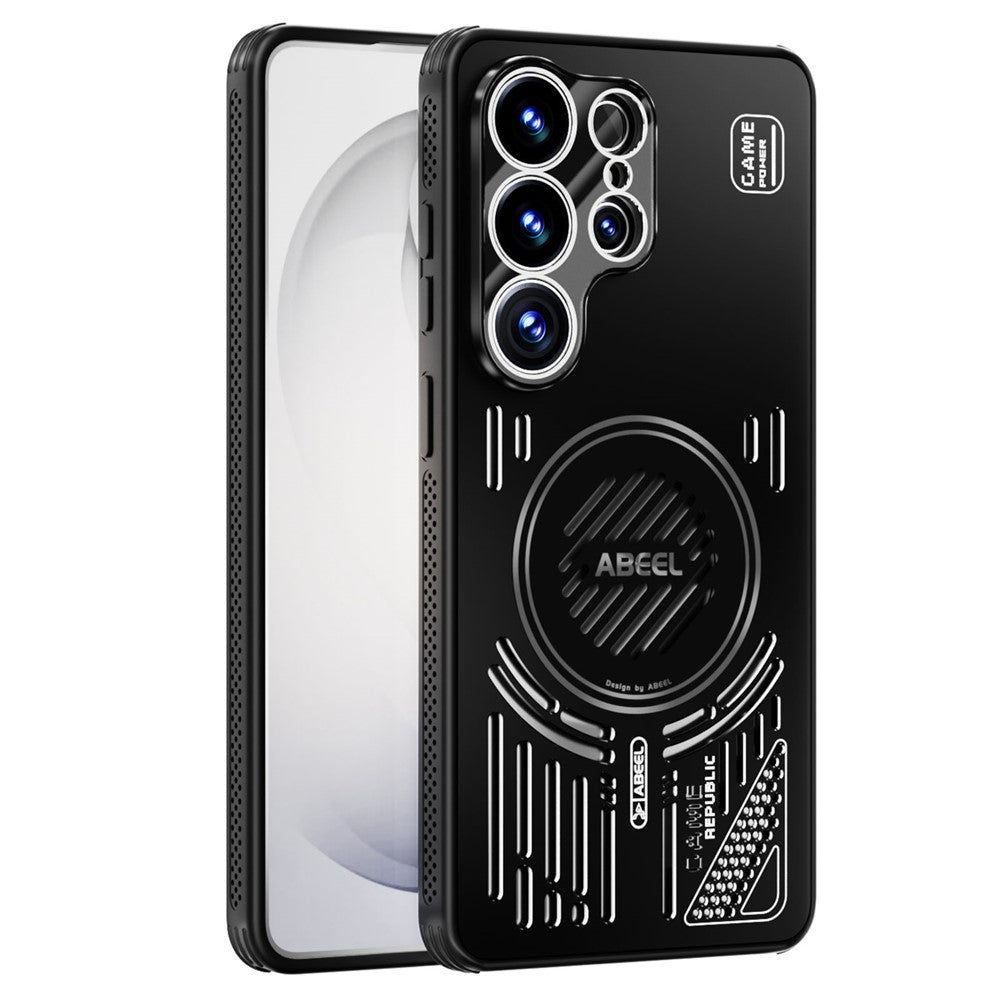 ABEEL För Samsung Galaxy S26 Ultra Magnetiskt Skal Aluminiumlegering + PC + TPU Ihåligt Värmeavledande mobilskal