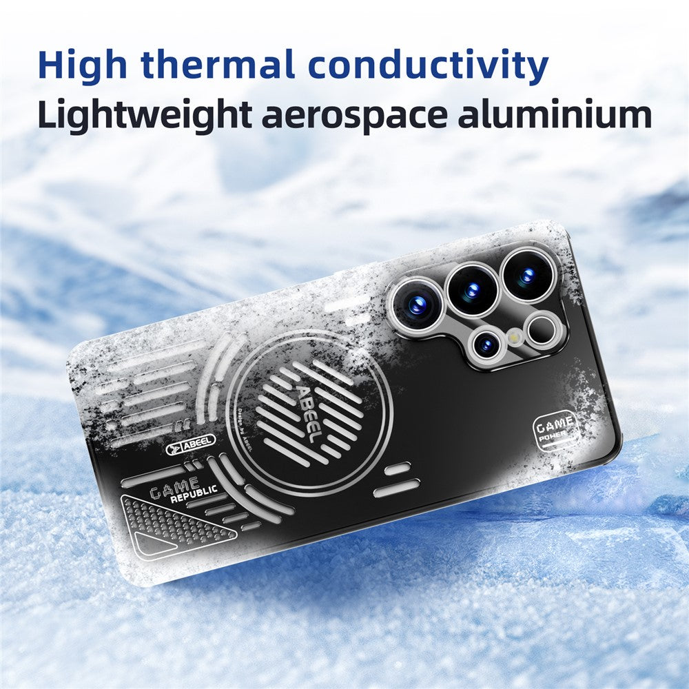 ABEEL För Samsung Galaxy S26 Ultra Magnetiskt Skal Aluminiumlegering + PC + TPU Ihåligt Värmeavledande mobilskal
