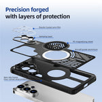 ABEEL För Samsung Galaxy S26 Ultra Magnetiskt Skal Aluminiumlegering + PC + TPU Ihåligt Värmeavledande mobilskal