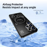ABEEL För Samsung Galaxy S26 Ultra Magnetiskt Skal Aluminiumlegering + PC + TPU Ihåligt Värmeavledande mobilskal