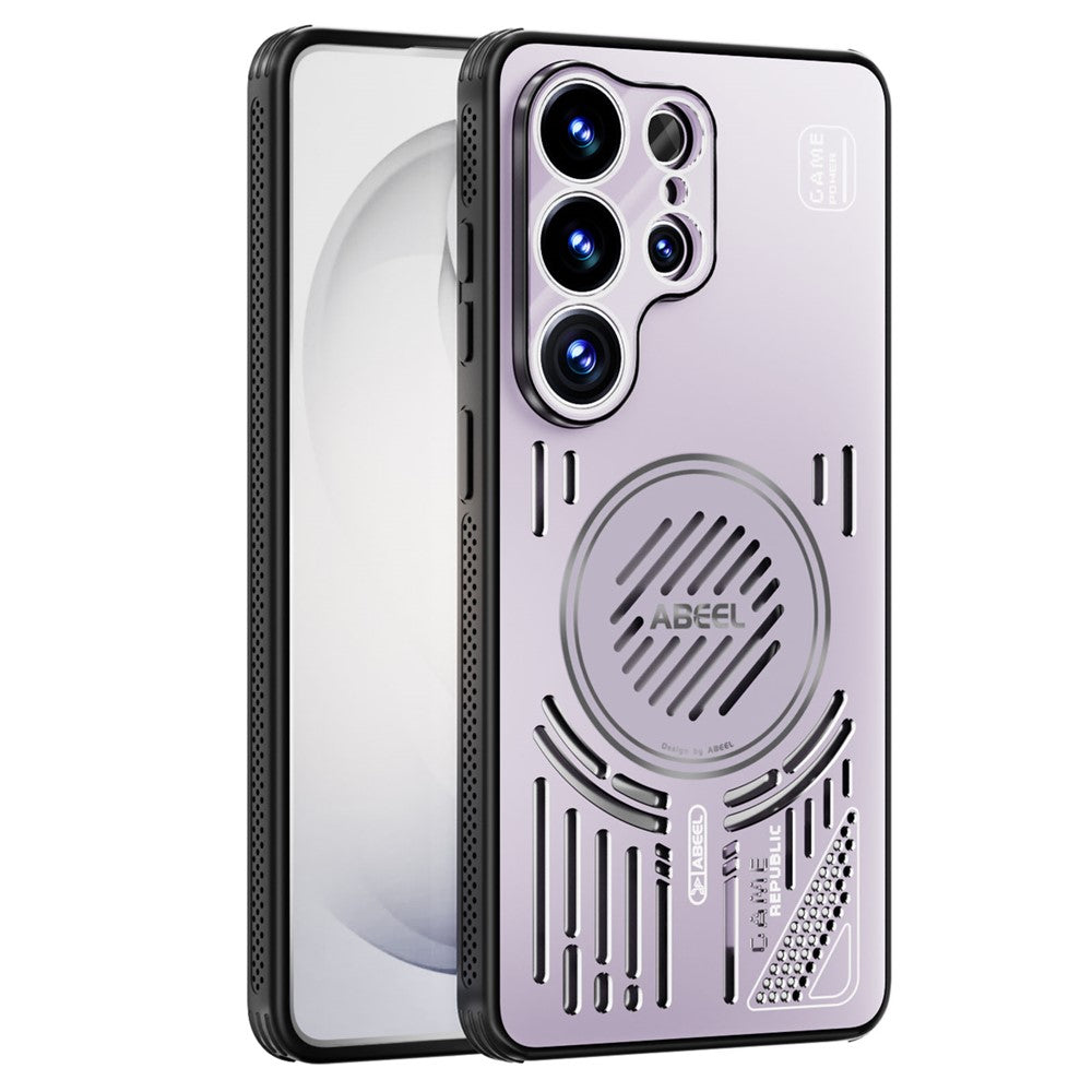 ABEEL För Samsung Galaxy S26 Ultra Magnetiskt Skal Aluminiumlegering + PC + TPU Ihåligt Värmeavledande mobilskal