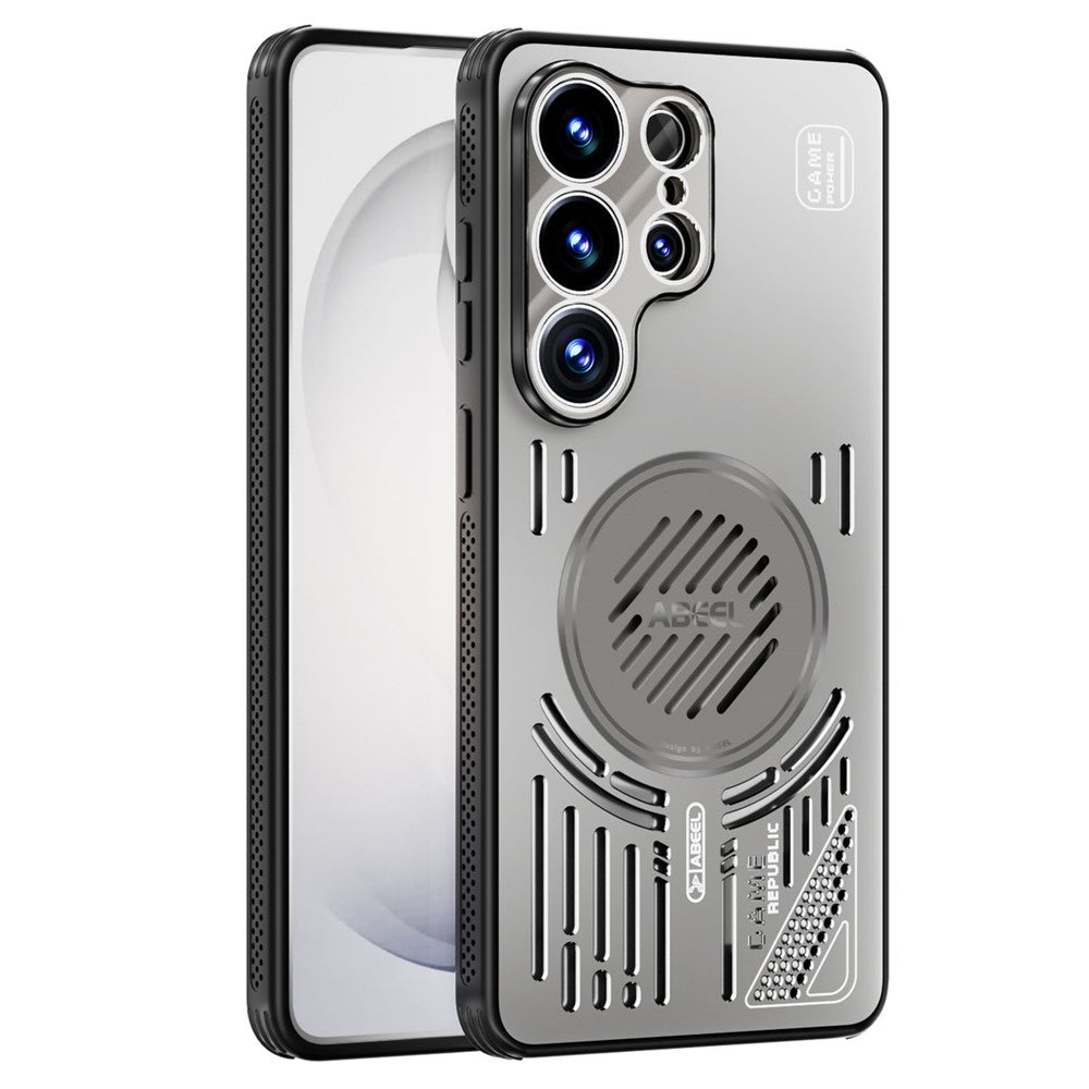 ABEEL För Samsung Galaxy S26 Ultra Magnetiskt Skal Aluminiumlegering + PC + TPU Ihåligt Värmeavledande mobilskal