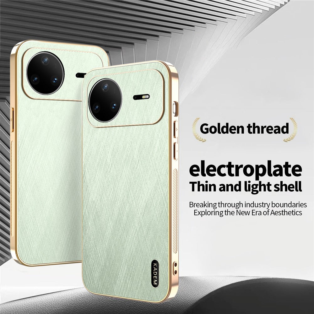 KADEM For Huawei nova 15 Pro 5G Case Electroplating Silk Texture PU + TPU Phone Back Cover