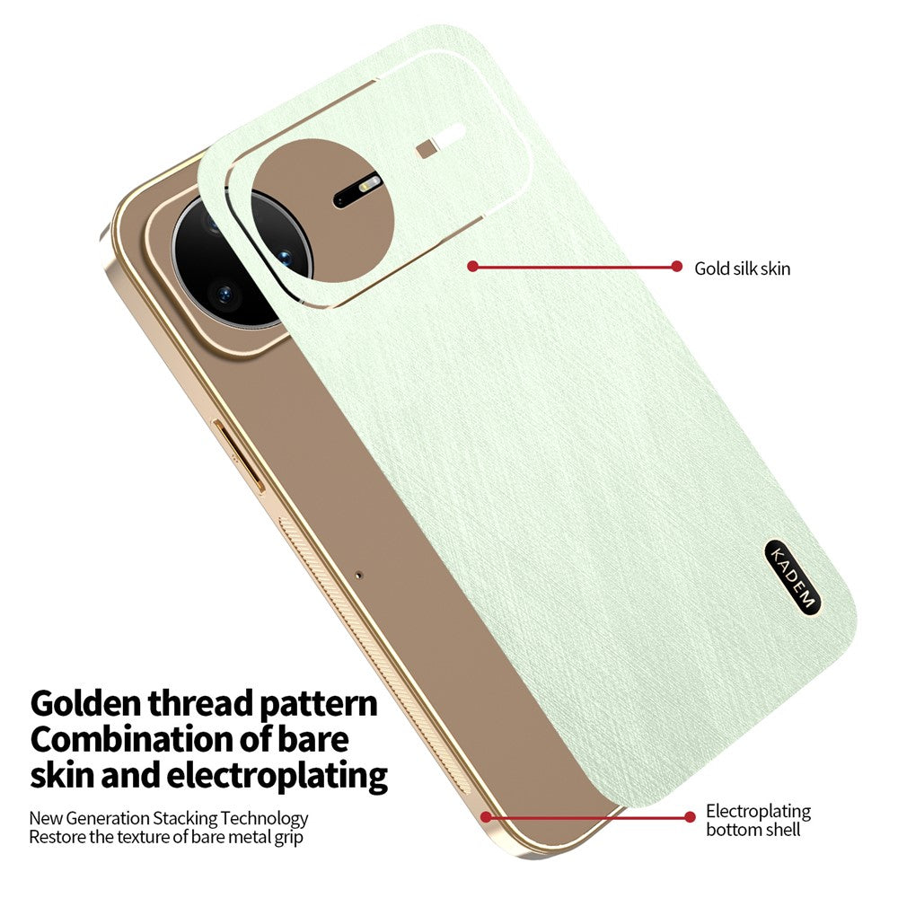 KADEM For Huawei nova 15 Pro 5G Case Electroplating Silk Texture PU + TPU Phone Back Cover