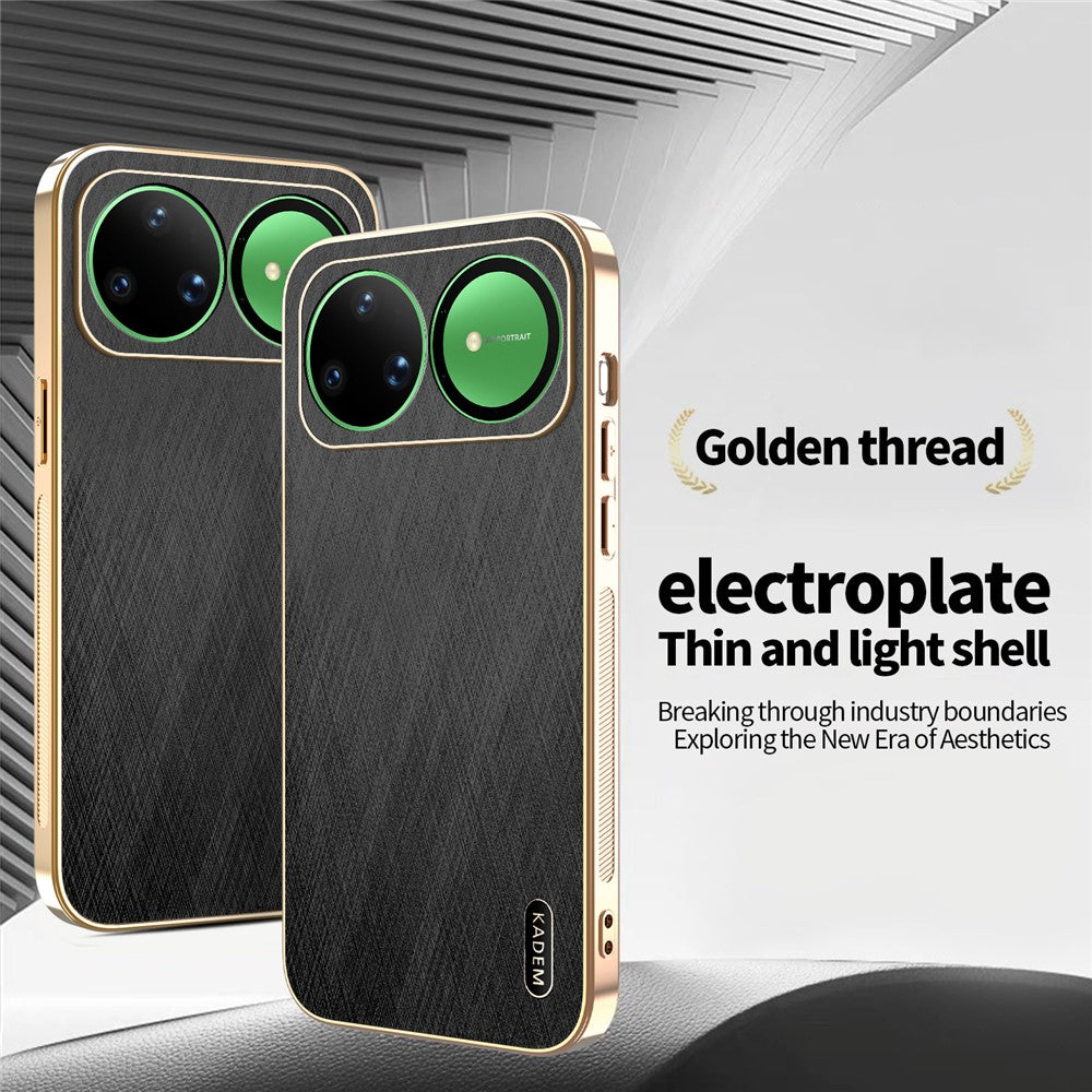 KADEM For Huawei nova 15 Ultra 5G Case Electroplating Silk Texture PU + TPU Phone Back Cover