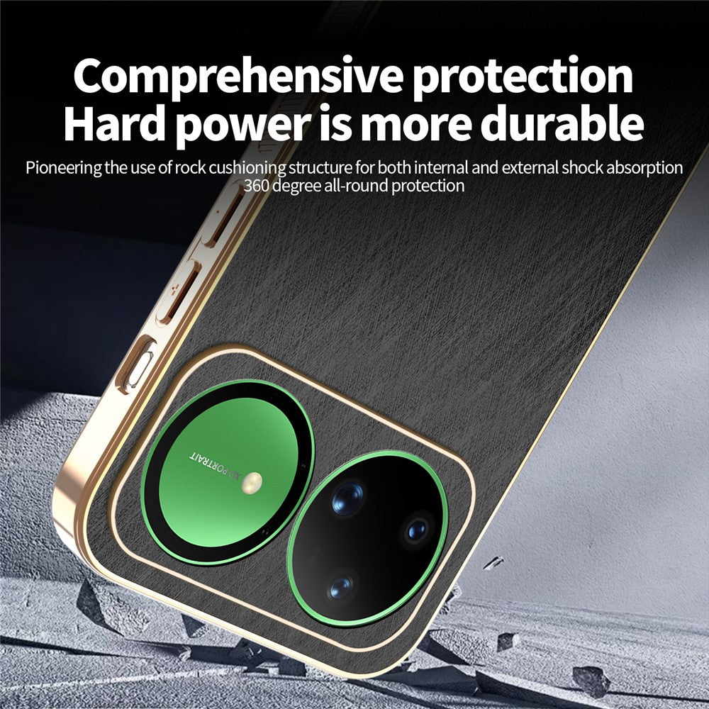 KADEM For Huawei nova 15 Ultra 5G Case Electroplating Silk Texture PU + TPU Phone Back Cover