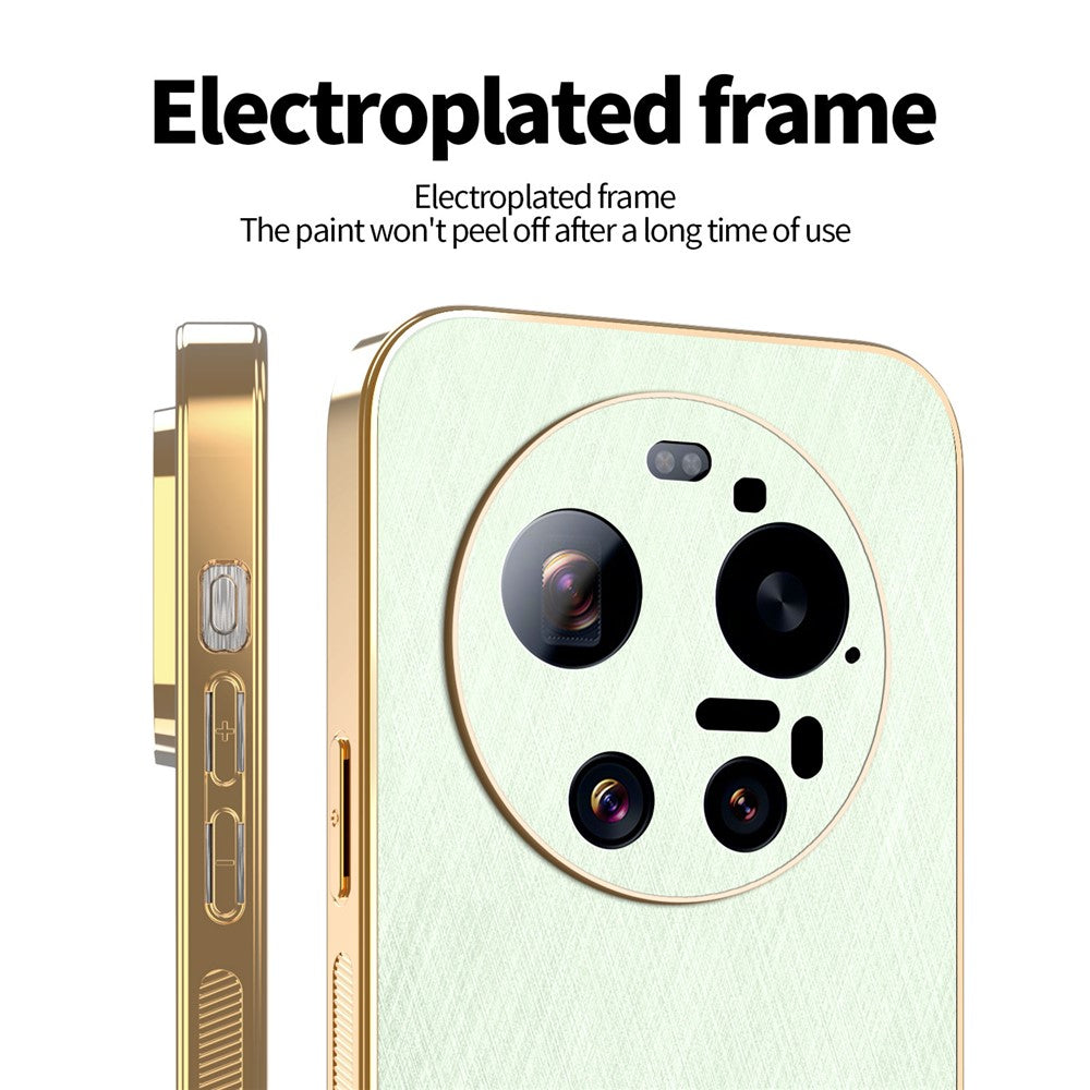 KADEM For Xiaomi 17 Ultra 5G Case Electroplating Silk Texture PU + TPU Phone Back Cover