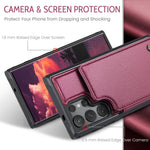 CASEME For Samsung Galaxy S26 Ultra Case with RFID Blocking 5 Card Slots C22 Leather Back Cover