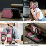 CASEME For Samsung Galaxy S26 Ultra Case with RFID Blocking 5 Card Slots C22 Leather Back Cover