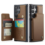CASEME For Samsung Galaxy S26 Ultra Case with RFID Blocking 5 Card Slots C22 Leather Back Cover