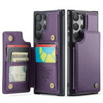 CASEME For Samsung Galaxy S26 Ultra Case with RFID Blocking 5 Card Slots C22 Leather Back Cover