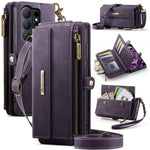 CASEME For Samsung Galaxy S26 Ultra Case  C39 RFID Blocking Zipper Wallet Stand Leather Cover with Strap