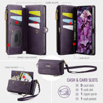 CASEME For Samsung Galaxy S26 Ultra Case  C39 RFID Blocking Zipper Wallet Stand Leather Cover with Strap