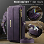CASEME For Samsung Galaxy S26 Ultra Case  C39 RFID Blocking Zipper Wallet Stand Leather Cover with Strap