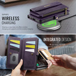 CASEME For Samsung Galaxy S26 Ultra Case  C39 RFID Blocking Zipper Wallet Stand Leather Cover with Strap