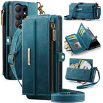CASEME For Samsung Galaxy S26 Ultra Case  C39 RFID Blocking Zipper Wallet Stand Leather Cover with Strap