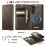 CASEME For Samsung Galaxy S26 Magnetic Case  C49 RFID Blocking Detachable Wallet Leather Phone Cover