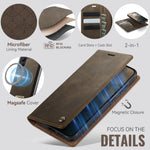CASEME För Samsung Galaxy S26 Magnetiskt Skal C49 RFID-blockerande Avtagbart Plånboksfodral i Läder