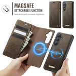 CASEME til Samsung Galaxy S26+ magnetisk cover C49 med RFID-blokering og aftageligt læderpung-etui