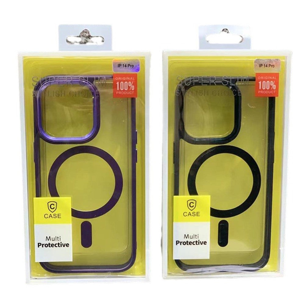 For iPhone 14 Pro Max Magnetic Case TPU + PC Clear Protective Phone Cover Compatible with MagSafe