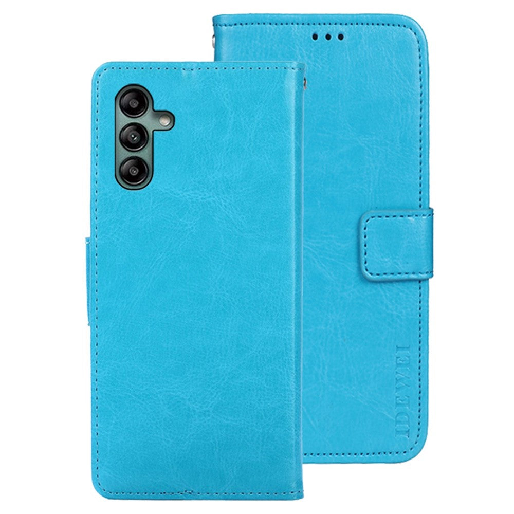 IDEWEI Til Samsung Galaxy A04s 4G (164.7mm) Telefonbeskyttelsescover Crazy Horse-tekstur Ridsefast PU-læder Flip Stand Pungcover