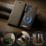 CASEME For Samsung Galaxy S26 Ultra Magnetic Case C49 RFID Blocking Detachable Wallet Leather Phone Cover
