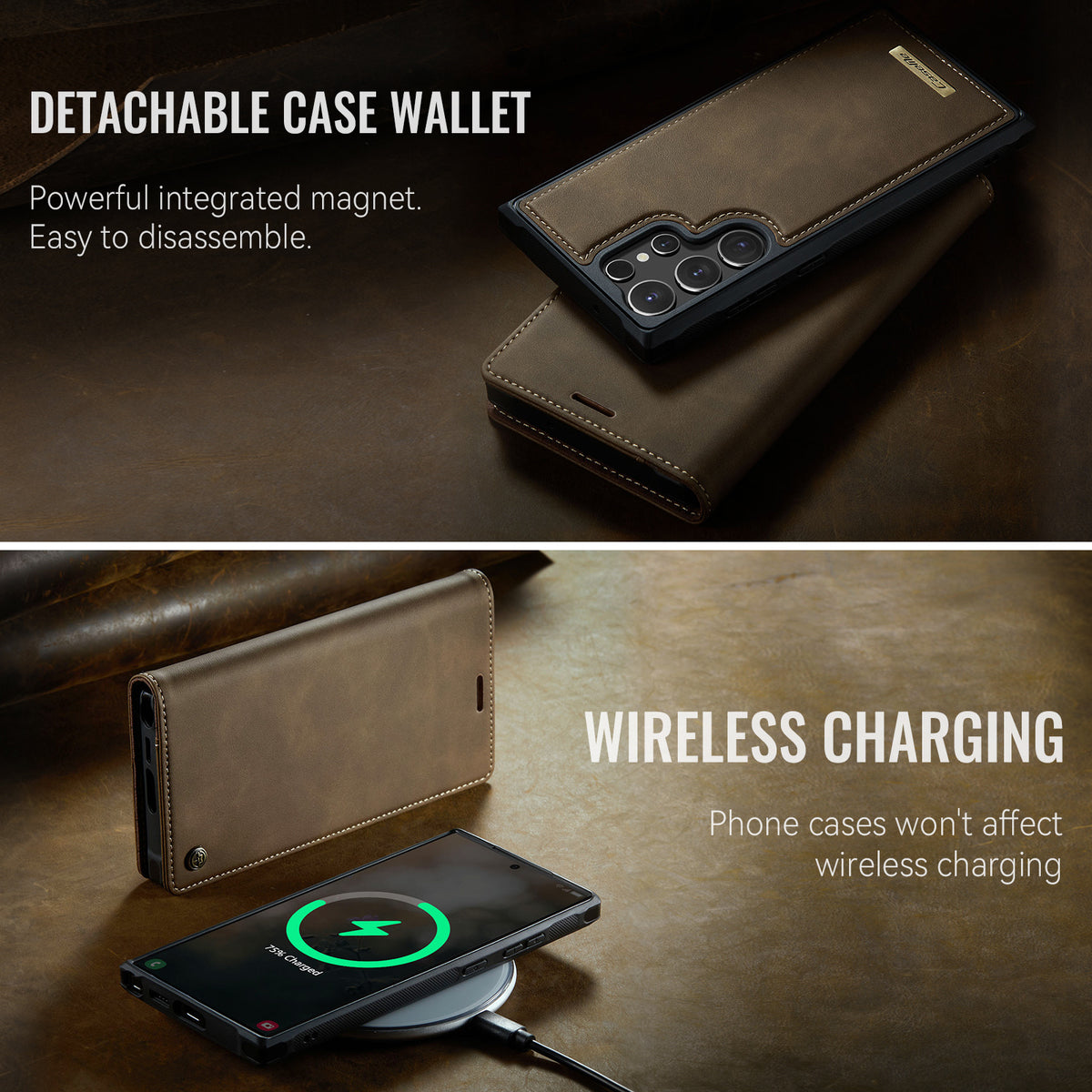 CASEME For Samsung Galaxy S26 Ultra Magnetic Case C49 RFID Blocking Detachable Wallet Leather Phone Cover