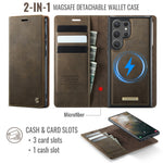CASEME For Samsung Galaxy S26 Ultra Magnetic Case C49 RFID Blocking Detachable Wallet Leather Phone Cover