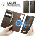 CASEME For Samsung Galaxy S26 Ultra Magnetic Case C49 RFID Blocking Detachable Wallet Leather Phone Cover