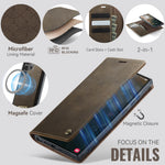 CASEME For Samsung Galaxy S26 Ultra Magnetic Case C49 RFID Blocking Detachable Wallet Leather Phone Cover
