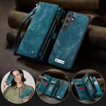 CASEME For Samsung Galaxy S26 Phone Cases  008 Leather Cover with Detachable Wallet and Strap