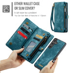 CASEME For Samsung Galaxy S26 Phone Cases  008 Leather Cover with Detachable Wallet and Strap