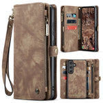 CASEME For Samsung Galaxy S26 Phone Cases  008 Leather Cover with Detachable Wallet and Strap