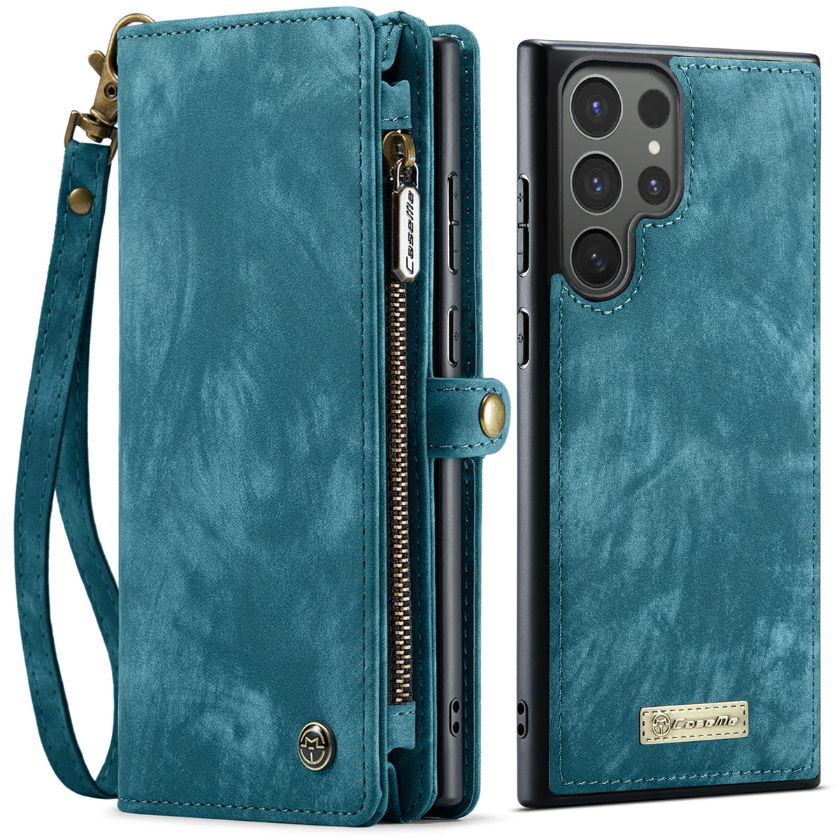 CASEME For Samsung Galaxy S26 Ultra Phone Cases  008 Leather Cover with Detachable Wallet and Strap