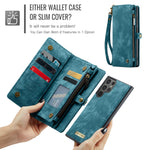 CASEME For Samsung Galaxy S26 Ultra Phone Cases  008 Leather Cover with Detachable Wallet and Strap