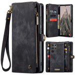 CASEME For Samsung Galaxy S26 Ultra Phone Cases  008 Leather Cover with Detachable Wallet and Strap