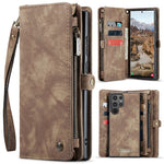 CASEME For Samsung Galaxy S26 Ultra Phone Cases  008 Leather Cover with Detachable Wallet and Strap