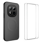 WANLONFENG Magnetiskt Skal För Xiaomi Redmi Note 15 Pro 4G (Global) TQ1-serien Kolfiberstruktur PC TPU mobilskal med 2 st. skärmfilmer