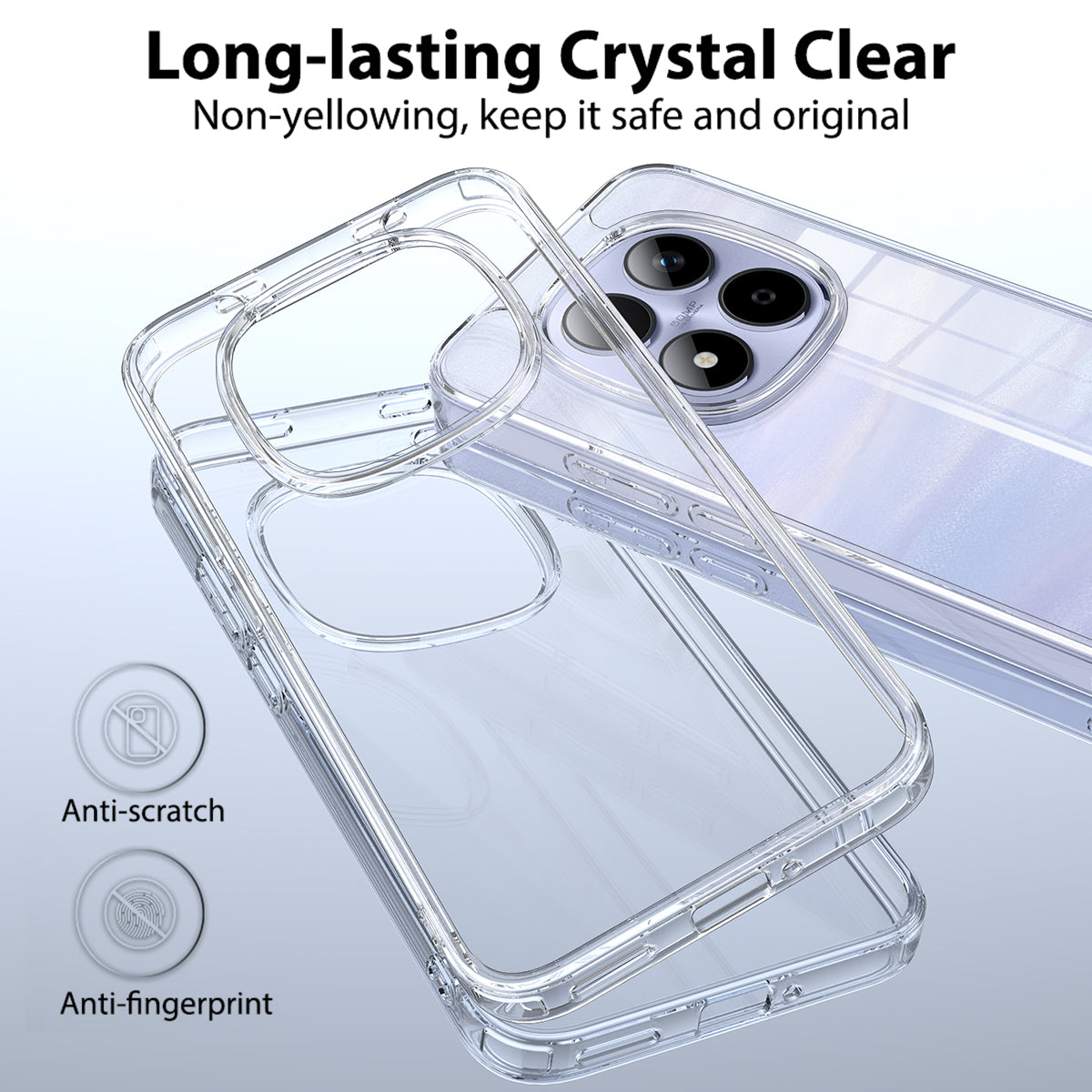 For Xiaomi Poco M8 Pro 5G / Redmi Note 15 Pro+ 5G (Global) Clear Phone Case TPU+Acrylic Shockproof Phone Back Cover