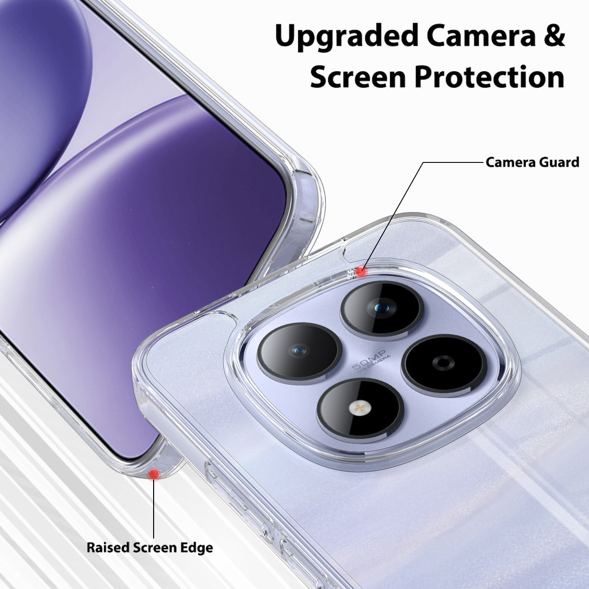 For Xiaomi Poco M8 Pro 5G / Redmi Note 15 Pro+ 5G (Global) Clear Phone Case TPU+Acrylic Shockproof Phone Back Cover