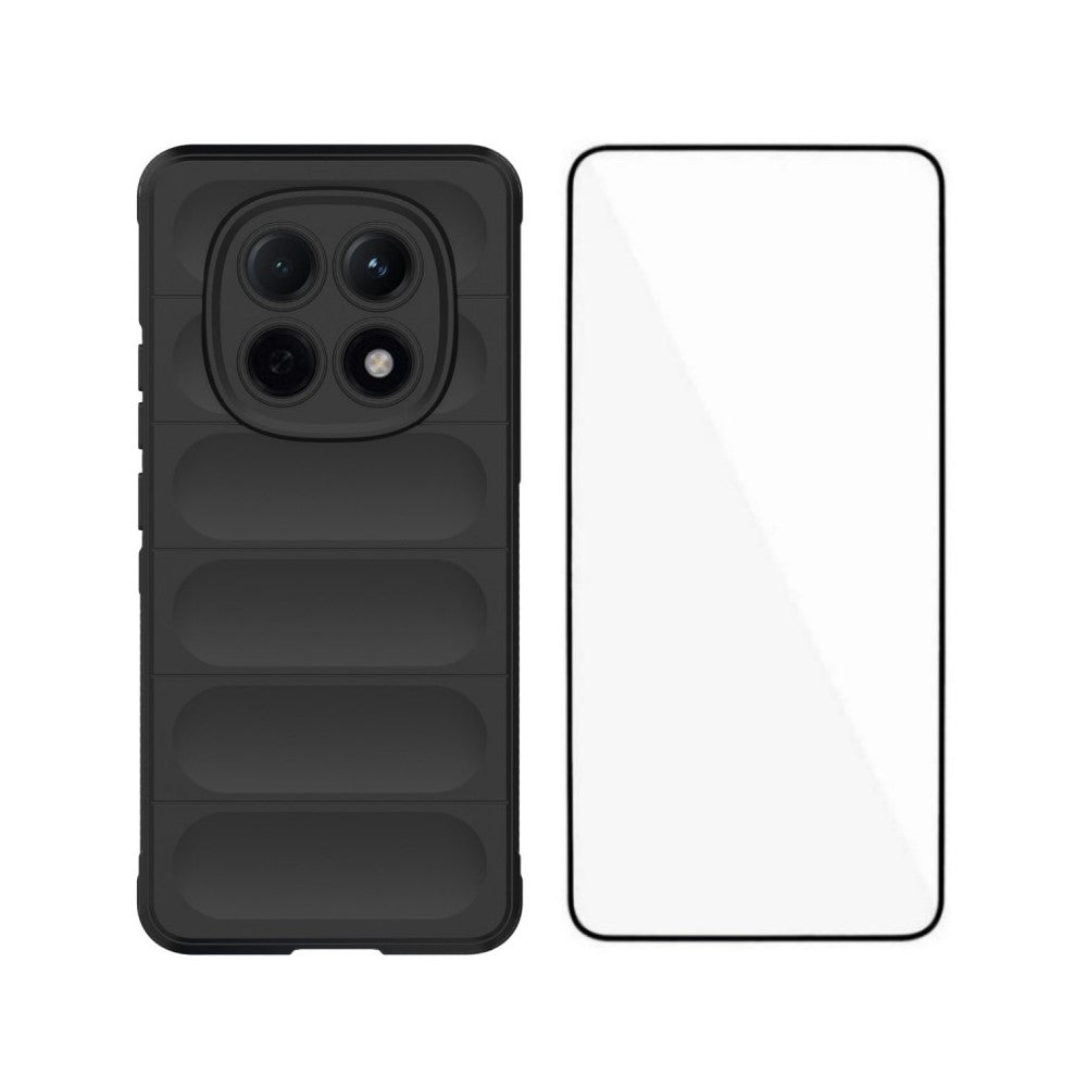 WANLONFENG HD Series For Xiaomi Poco M8 5G / Redmi Note 15 5G (Global) TPU Case Anti Slip Phone Cover with Tempered Glass