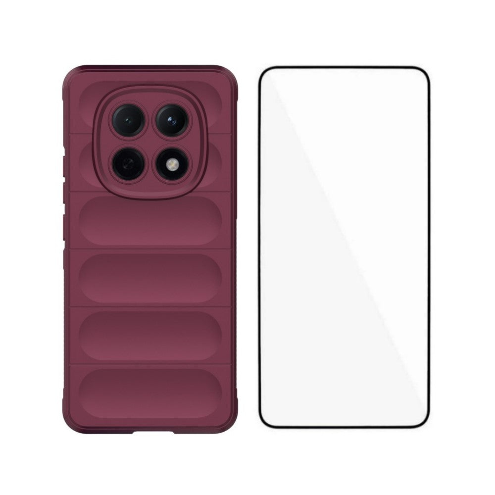WANLONFENG HD Series For Xiaomi Poco M8 5G / Redmi Note 15 5G (Global) TPU Case Anti Slip Phone Cover with Tempered Glass
