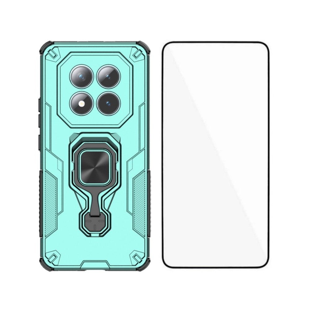 WANLONFENG For Xiaomi Poco M8 5G / Redmi Note 15 5G (Global) Phone Case PC TPU Back Cover Kickstand with Tempered Glass