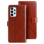 IDEWEI For Samsung Galaxy A23 4G / A23 5G (Global Version) Anti-scratch PU Leather Flip Stand Wallet Cover Crazy Horse Texture Phone Protective Case