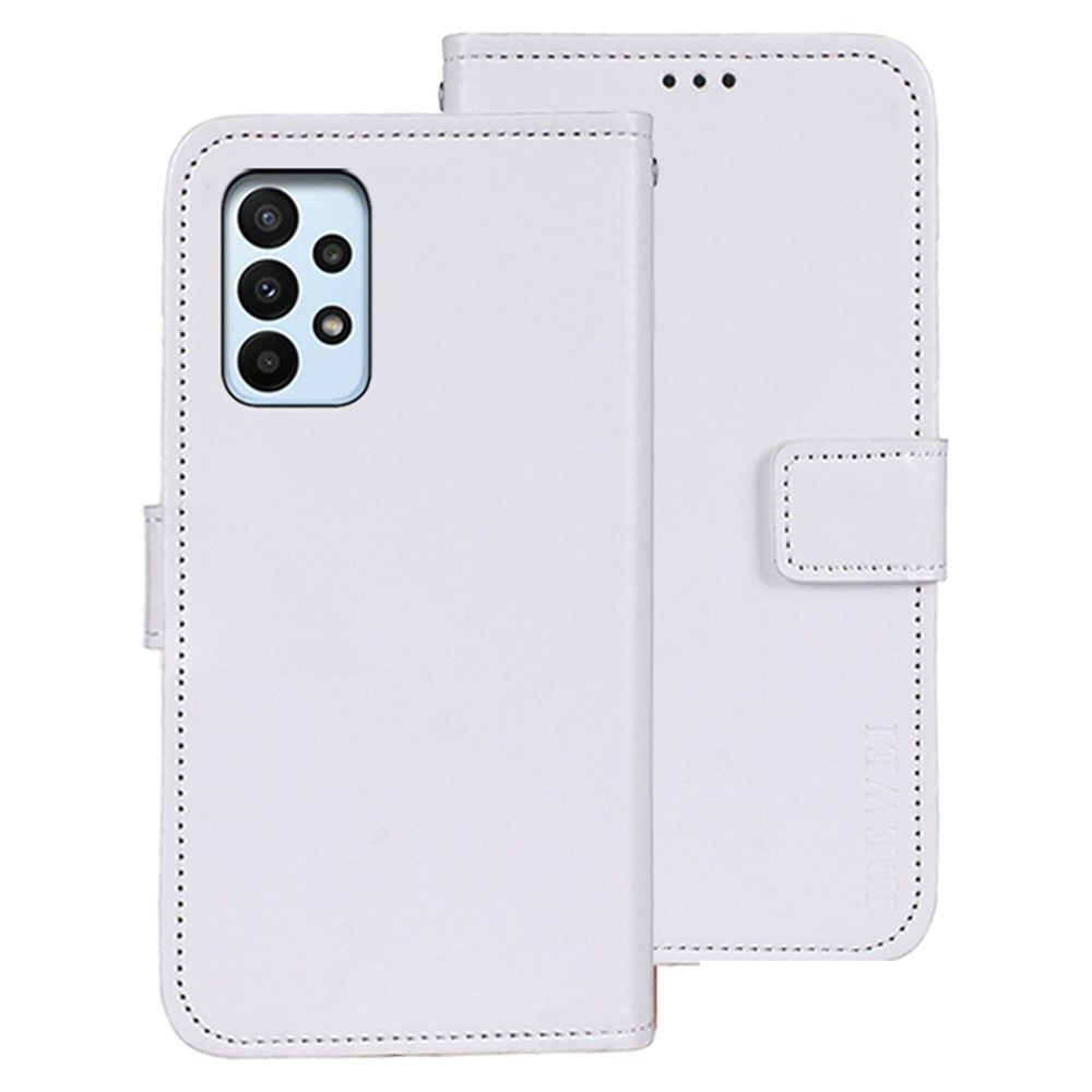 IDEWEI For Samsung Galaxy A23 4G / A23 5G (Global Version) Anti-scratch PU Leather Flip Stand Wallet Cover Crazy Horse Texture Phone Protective Case