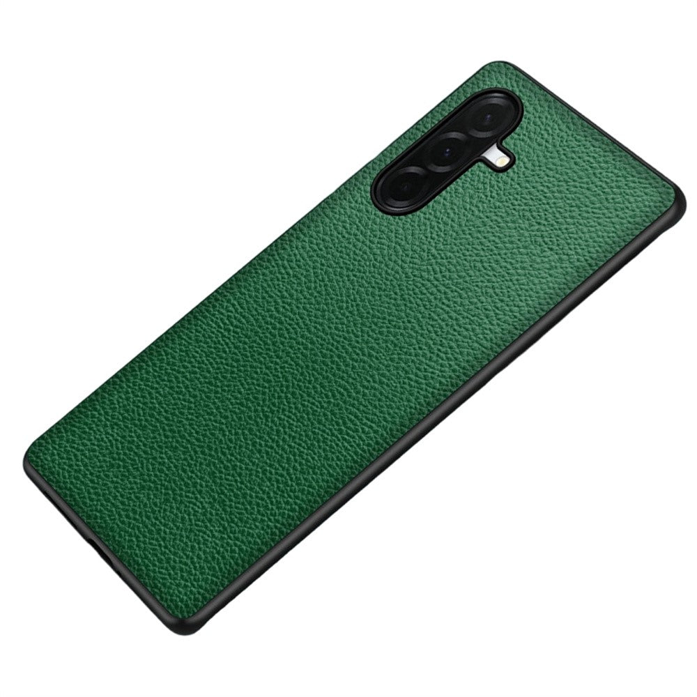 Til Samsung Galaxy A56 5G Cover Litchi-tekstur PU-læderbelagt PC + TPU Beskyttende Telefon Bagcover