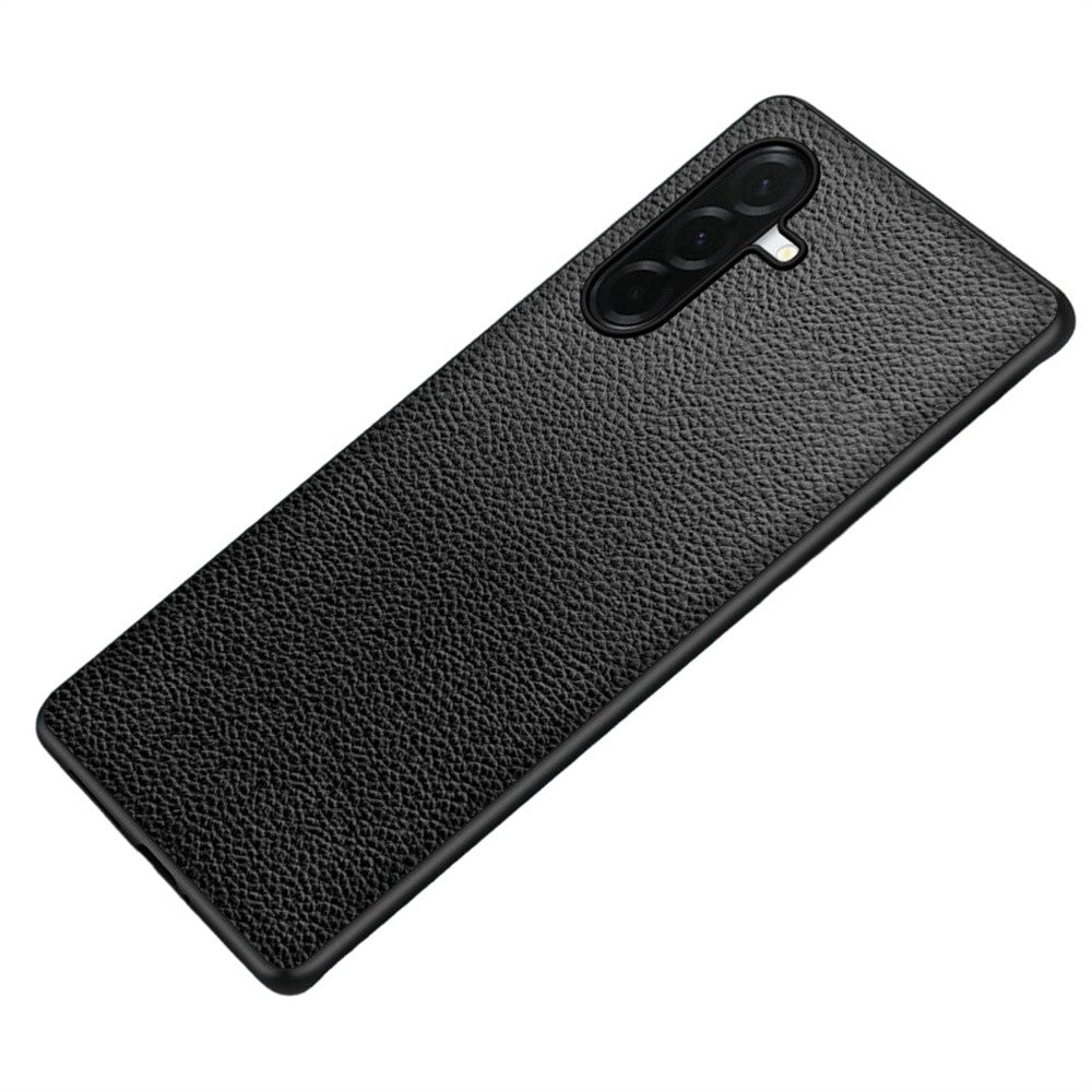For Samsung Galaxy A57 5G Case Litchi Texture PU Leather Coated PC + TPU Protective Phone Back Cover