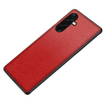 For Samsung Galaxy A57 5G Case Litchi Texture PU Leather Coated PC + TPU Protective Phone Back Cover