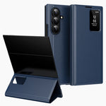 Til Samsung Galaxy Z TriFold 5G Etui med Kortholder Smart View Vindue Læder Telefoncover